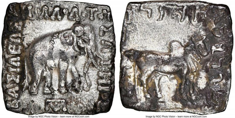 INDO-GREEK KINGDOMS. Bactria. Apollodotus I Soter (ca. 174-165 BC). AR Indic squ...