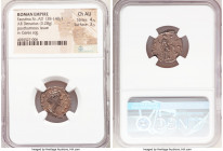 Diva Faustina Senior (AD 138-140/1). AR denarius (18mm, 3.28 gm, 6h). NGC Choice AU 4/5 - 3/5. Rome, AD 141-161. DIVA-FAVSTINA, draped bust of Diva Fa...