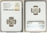 Maximinus I (AD 235-238). AR denarius (21mm,3.00gm 6h). NGC MS 5/5 - 5/5. Rome, AD 235-236. IMP MAXIMINVS PIVS AVG, laureate, draped and cuirassed bus...