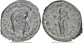 Maximinus I (AD 235-238). AR denarius (20mm, 3.59 gm, 12h). NGC MS 4/5 - 4/5. Rome, ca. January AD 236-April AD 238. MAXIMINVS PIVS AVG GERM, laureate...