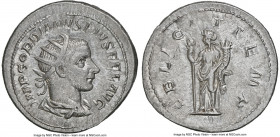 Gordian III (AD 238-244). AR antoninianus (23mm, 1h). NGC Choice VF. Rome, AD 243-244. IMP GORDIANVS PIVS FEL AVG, radiate, draped, and cuirassed bust...