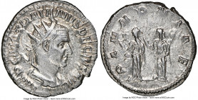 Trajan Decius (AD 249-251). AR antoninianus (22mm, 4.30 gm, 7h). NGC MS 4/5 - 4/5. Rome, AD 249-251. IMP C M Q TRAIANVS DECIVS AVG, radiate, cuirassed...