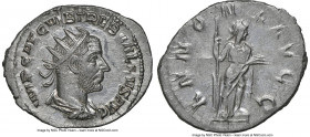 Trebonianus Gallus (AD 251-253). AR antoninianus (23mm, 2h). NGC AU. Rome, AD 251-253. IMP CAE C VIB TREB GALLVS AVG, radiate, draped, cuirassed bust ...