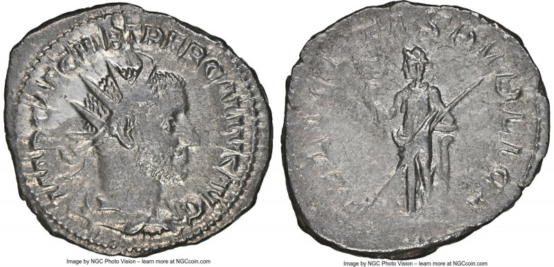 Trebonianus Gallus (AD 251-253). AR antoninianus (24mm, 4.59 gm, 7h). NGC XF 4/5...
