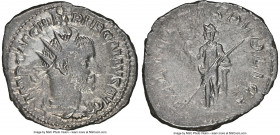 Trebonianus Gallus (AD 251-253). AR antoninianus (24mm, 4.59 gm, 7h). NGC XF 4/5 - 4/5. Rome. IMP CAE C VIB TREB GALLVS AVG, radiate, draped, and cuir...