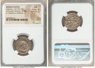 Valerian I (AD 253-260). BI antoninianus (22mm, 3.78 gm, 5h). NGC AU 4/5 - 3/5. Antioch. IMP C P LIC VALERIANVS PF AVG, radiate, draped bust of Valeri...