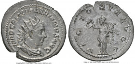 Valerian I (AD 253-260). BI antoninianus (24mm, 5h). NGC AU, brushed. Rome. IMP C P LIC VALERIANVS AVG, radiate, draped bust of Valerian I right, seen...