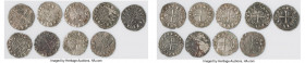 Principality of Antioch 9-Piece Lot of Uncertified Bohemond Era "Helmet" Deniers ND (1163-1201) VF, Average size 17.7mm. Average weight 0.92gm. Sold a...