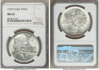 Republic "ABC" Peso 1939 MS62 NGC, Philadelphia mint, KM22. Last year of type. 

HID09801242017

© 2022 Heritage Auctions | All Rights Reserved