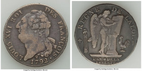 Louis XVI Ecu (6 Livres) L'An 4 (1792)-I VF, Limoges mint, KM615.6, Dav-1335. 38.3mm. 29.08gm. 

HID09801242017

© 2022 Heritage Auctions | All Ri...