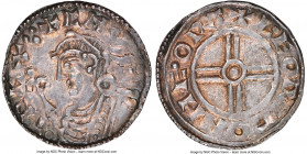 Kings of All England. Cnut (1016-1035) Penny ND (1029-1036) MS63 NGC, Hertford mint, Leoric as moneyer, Short Cross type, S-1159. 1.16gm. 

HID09801...