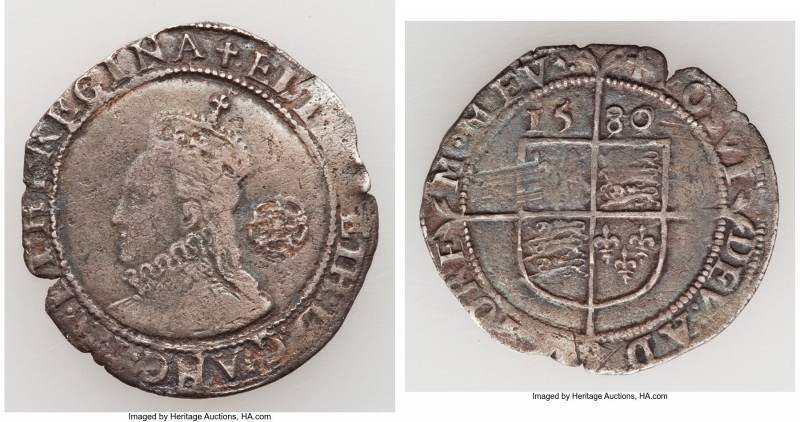 Elizabeth I (1558-1603) 6 Pence 1580/79 XF, Tower mint, Latin Cross mm, Fifth is...