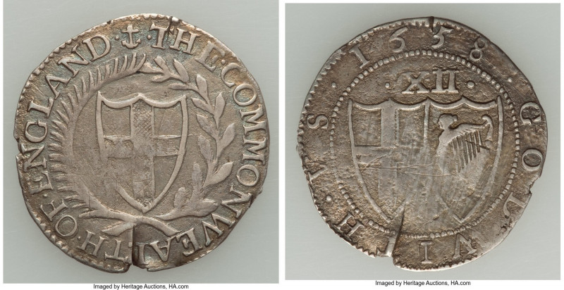 Commonwealth Shilling 1658 VF (Scratches, Tooling), S-3218, ESC-161. 30.4mm. 5.3...