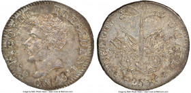 Republic 25 Centimes L'An 15 (1818) MS64 S NGC, Port au Prince mint, KM16. Crisp freshly struck appearance with lovely toning over Prooflike fields, b...