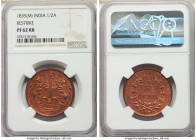 British India. East India Company Proof Restrike 1/2 Anna 1835-(m) PR62 Red and Brown NGC, Madras mint, KM447.1. Restrike. 

HID09801242017

© 202...