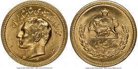 Muhammad Reza Pahlavi gold Pahlavi SH 1324 (1945) MS66+ NGC, KM1150, Fr-101. High relief bust obverse. First year of type. 

HID09801242017

© 202...