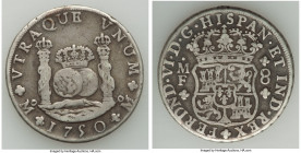 Ferdinand VI 8 Reales 1750 Mo-MF VF, Mexico city mint, KM104.1. 38.8mm. 26.45gm. 

HID09801242017

© 2022 Heritage Auctions | All Rights Reserved
