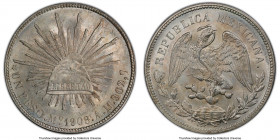 Republic Peso 1908 Mo-AM MS64 PCGS, Mexico City mint, KM409.2.

HID09801242017

© 2022 Heritage Auctions | All Rights Reserved
