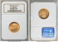 Willem III gold 10 Gulden 1875 MS66 NGC, Utrecht mint, KM105. Gem surfaces with attractive butterscotch tone. AGW 0.1947 oz. 

HID09801242017

© 2...