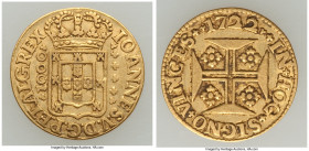 Joao V gold 1000 Reis 1722 VF, KM182. 17.3mm. 2.25gm. 

HID09801242017

© 2022 Heritage Auctions | All Rights Reserved