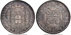 Maria II 400 Reis 1834 MS63 NGC, Lisbon mint, KM403.2. Lustrous and boldly struck draped in a orange-plum tone. 

HID09801242017

© 2022 Heritage ...