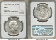 Carlos I 1000 Reis 1899 MS63 NGC, Lisbon mint, KM540. One year type with semi-Prooflike fields. 

HID09801242017

© 2022 Heritage Auctions | All R...