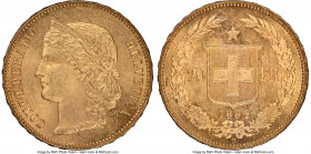 Confederation gold 20 Francs 1896-B MS65 NGC, Bern mint, KM31.3. AGW 0.1867 oz. 

HID09801242017

© 2022 Heritage Auctions | All Rights Reserved