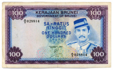 Brunei 100 Ringgit 1983
P# 10c; #A/5 028814; VF