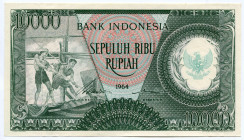 Indonesia 10000 Rupiah 1964
P# 100; # KWR03611;