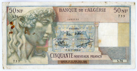 Algeria 50 Nouveaux Francs 1959
P# 120a; #S.76 1892755; VF