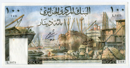 Algeria 100 Dinars 1964
P# 125b; # L 1075 749; XF, Crispy, with 2 pinholes