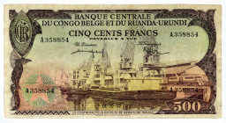 Belgian Congo 500 Francs 1957
P# 34; #A358854; Ruanda-Urundi; VF