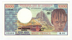 Cameroon 1000 Francs 1980
P# 16c; VF-XF
