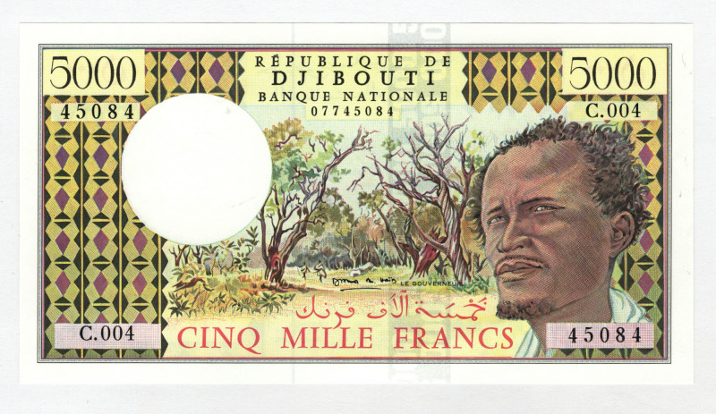 Djibouti 5000 Francs 1979 (ND)
P# 38d; UNC