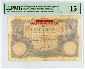 Madagascar 100 Francs 1926 (ND) PMG 15 F
P# 34; #M.215 5361078; Old dates 3.12.1892-13.2.1893