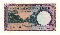 Nigeria 5 Shillings 1958
P# 2; VF