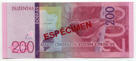 Saint Thomas & Prince 200 Dobras 2016 Specimen
# AF 0000000; # 074; UNC