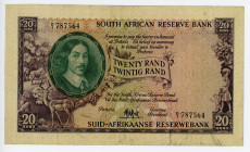 South Africa 20 Rand 1961 (ND)
P# 108a; #D/1 787564; VF