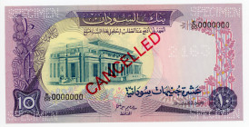 Sudan 10 Pounds 1970 Specimen
P# 15as; UNC