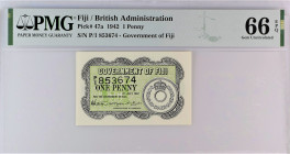 Fiji 1 Penny 1942 PMG 66
P# 47a; # P/1 853674