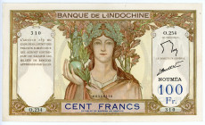New Caledonia 100 Francs 1963 (ND)
P# 42d; # 6338310; VF