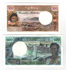 New Hebrides 100-500 Francs 1970 (ND)
P# 18-19; UNC