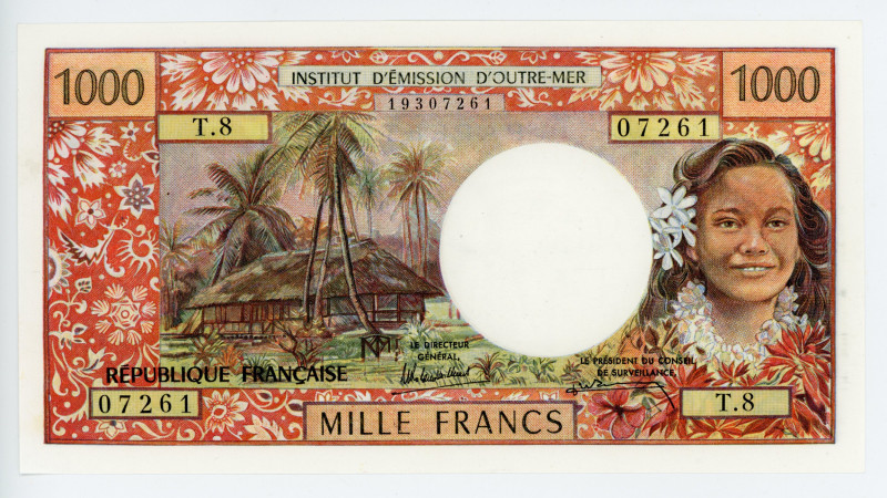 Tahiti 1000 Francs 1985
P# 27; #T.8 07261; Papeete; UNC