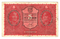Czehoslovakia 5 Korona 1919
P# 7; VF