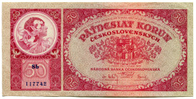 Czechoslovakia 50 Korun 1929
P# 22a; # Sb 117742; XF-