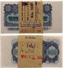 Czechoslovakia Original Bundle With 100 Banknotes 3 Korun 1961 Consecutive Numbers
P# 81b; Bundle With Original Bank Tape; With Consecutive Banknotes