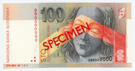Slovakia 100 Korun 1993 Specimen
P# 22s; #D00000000; UNC