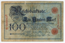 Germany - Empire 100 Mark 1896
P# 18; # 0488642E; F+