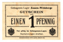 Germany - Empire Gefangenen-Lager Zossen-Weinberge 1 Pfennig 1919 (ND)
P# NL; UNC-
