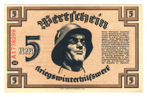 Germany - Third Reich Winterhelp 5 Reichsmark 1940 2nd Issue
P# NL; UNC